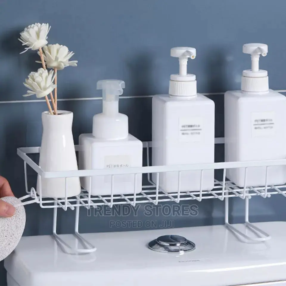 Wall Mounted , Self Adhesive Bathroom / Toilet Storage Rack