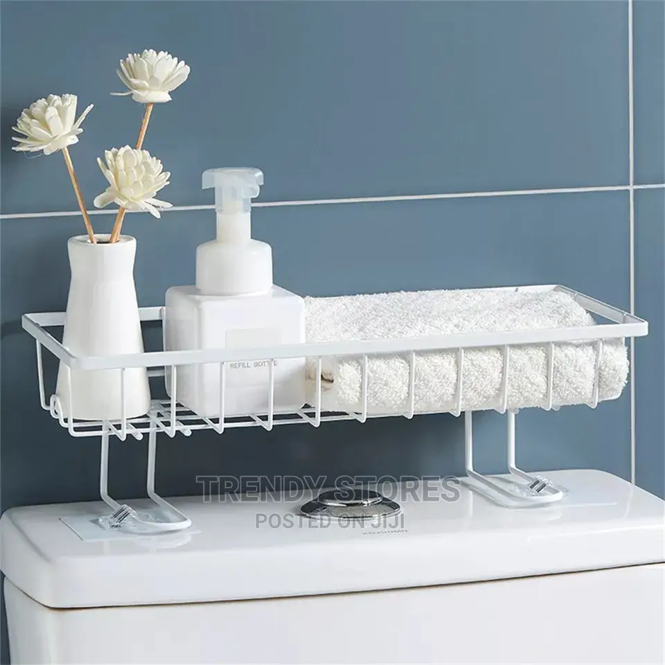 Wall Mounted , Self Adhesive Bathroom / Toilet Storage Rack