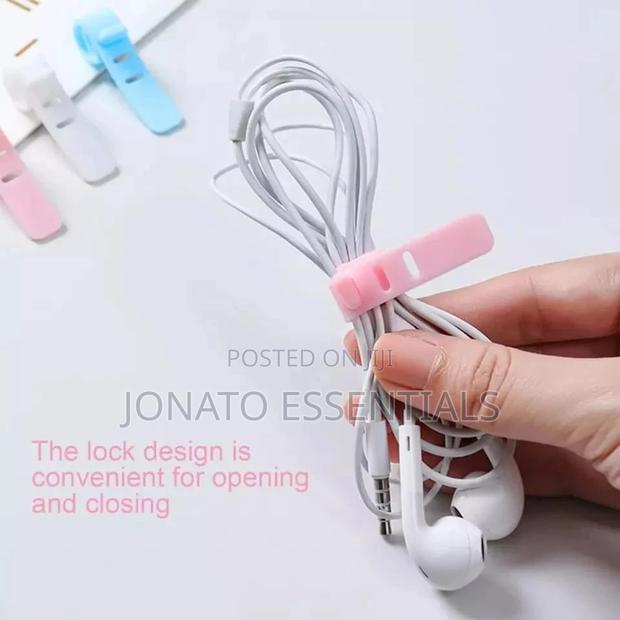 10pcs Reusable Silicone Cable Ties, Cord Organizers, Wire Straps - thumbnail 4