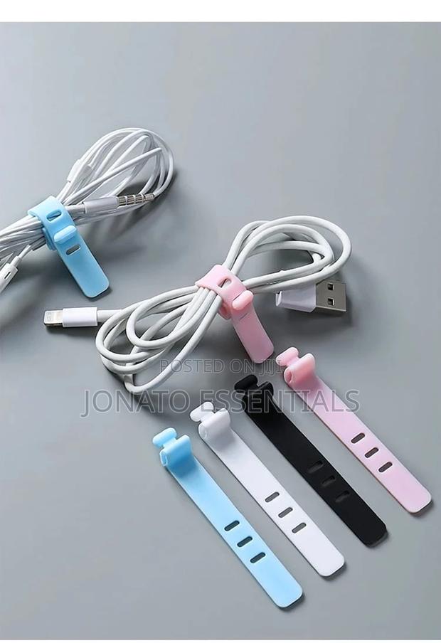 10pcs Reusable Silicone Cable Ties, Cord Organizers, Wire Straps