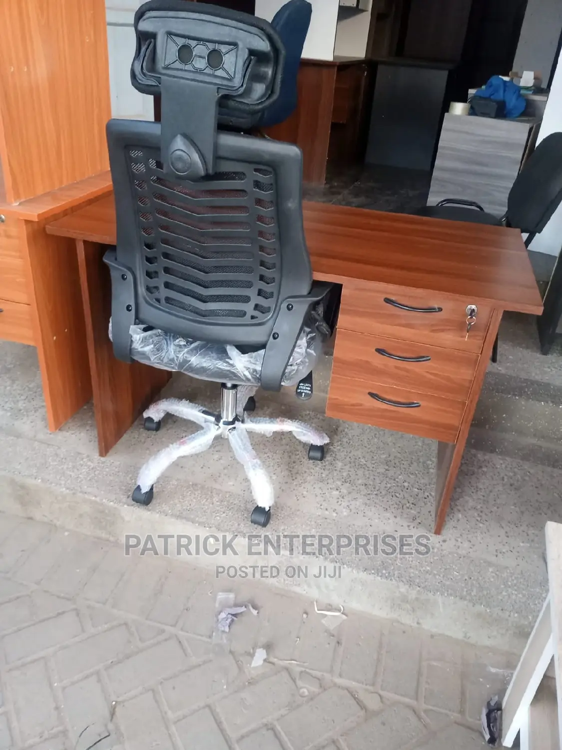 1.2 Mtrs Office Desk Plus High Back Recliner Swivel Chair