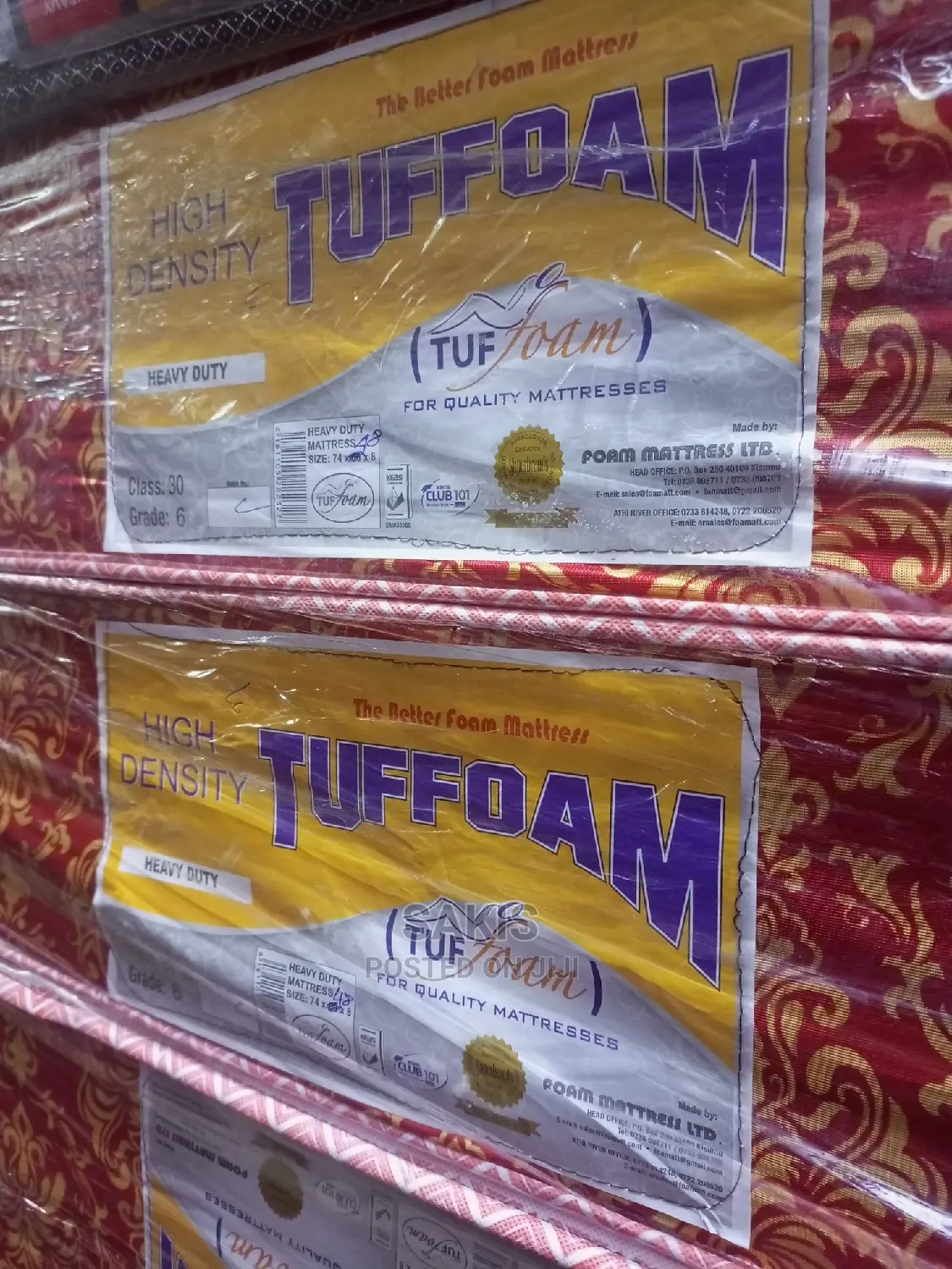 8inch High Density 4 By 6 Mattresses. Free Delivery