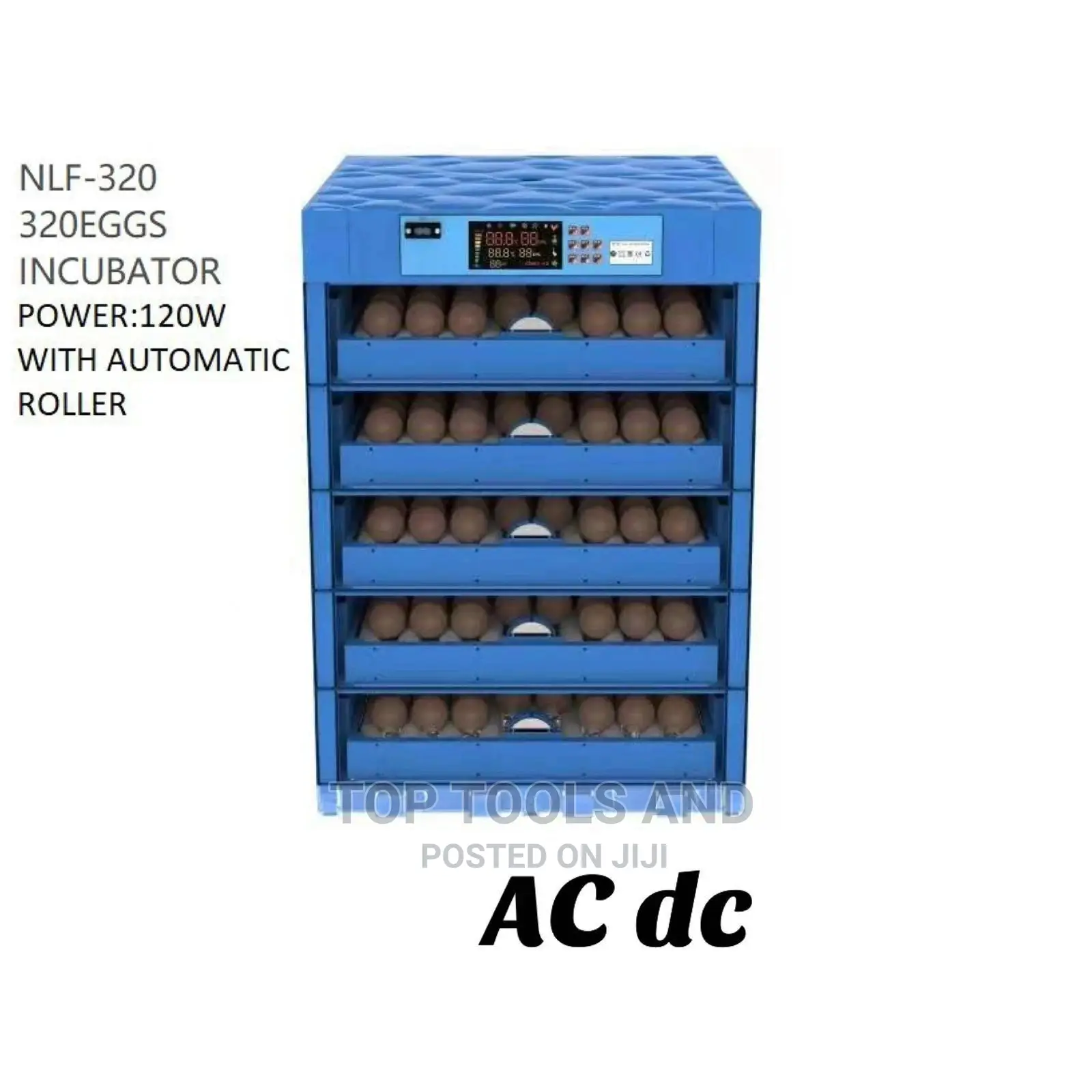 AC DC Egg Incubator 128 Eggs 90w