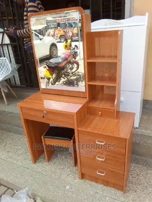 European Brown Dressing Tables With a Sliding Mirror