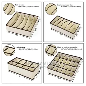 4pcs Innerwear Organisers With Dividers