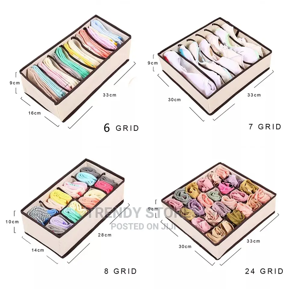 4pcs Innerwear Organisers With Dividers