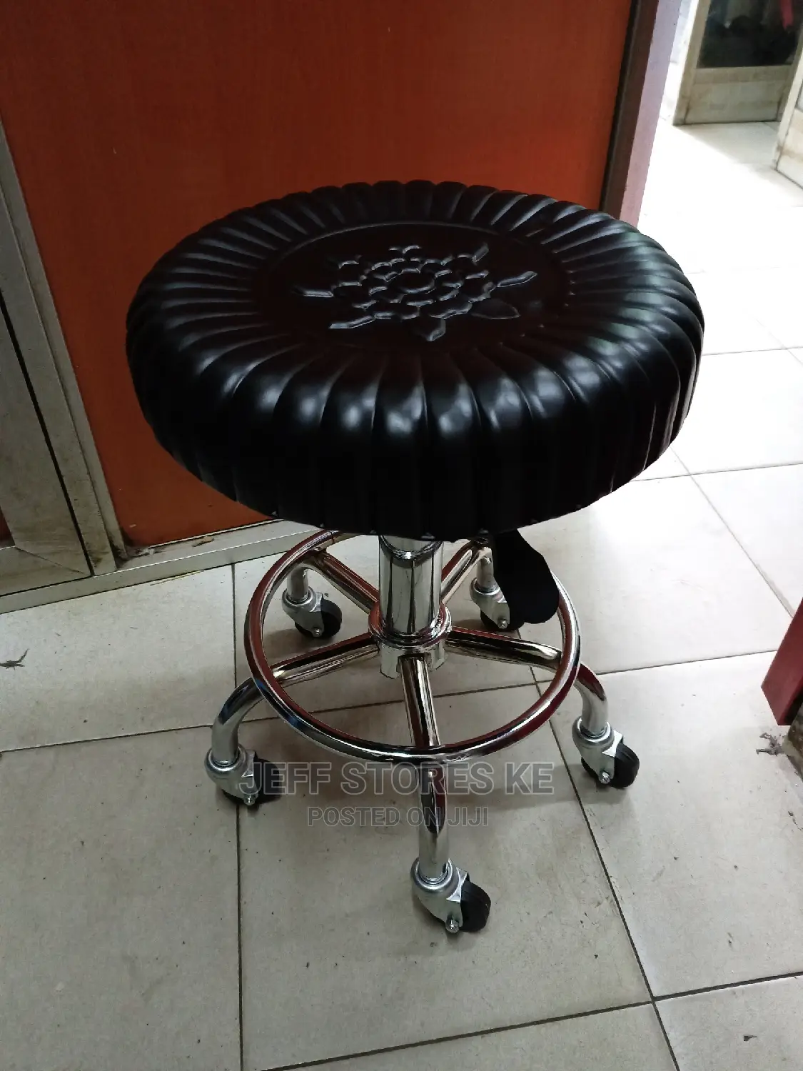 Flowered Pedicure Stool