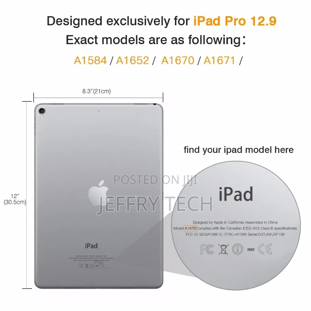 Case for iPad Pro 12.9 2017/2015 With Apple Pencil Holder -