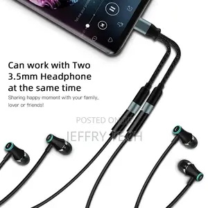 USB C to Dual 3.5mm Adapter Splitter, Imangoo Type C Audio A