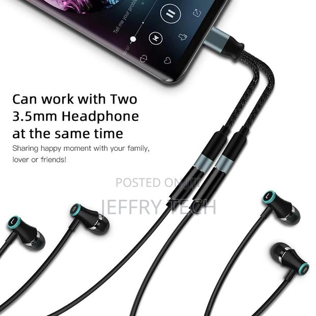 USB C to Dual 3.5mm Adapter Splitter, Imangoo Type C Audio A - thumbnail 2