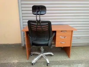 1.2 Mtrs Office Desk Plus High Back Recliner Headrest Chair