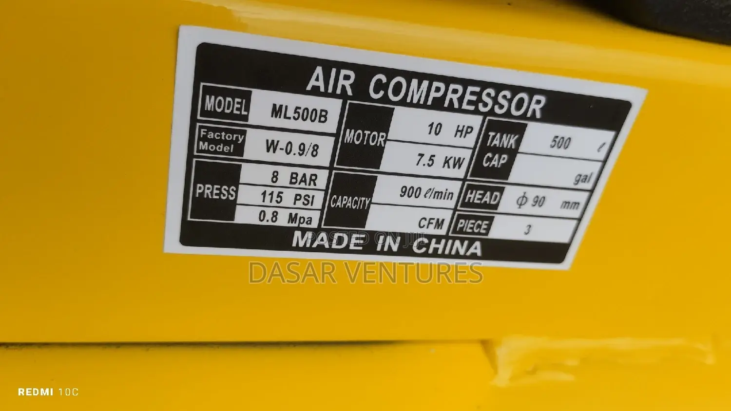Milano 500l Air Compressor