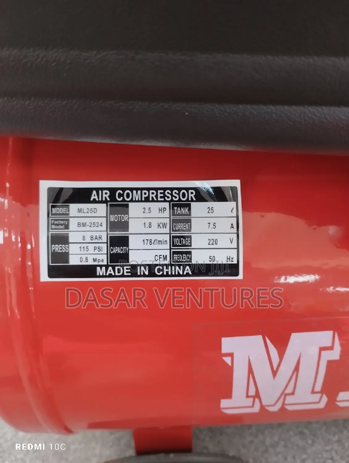Milano 25l Air Compressor