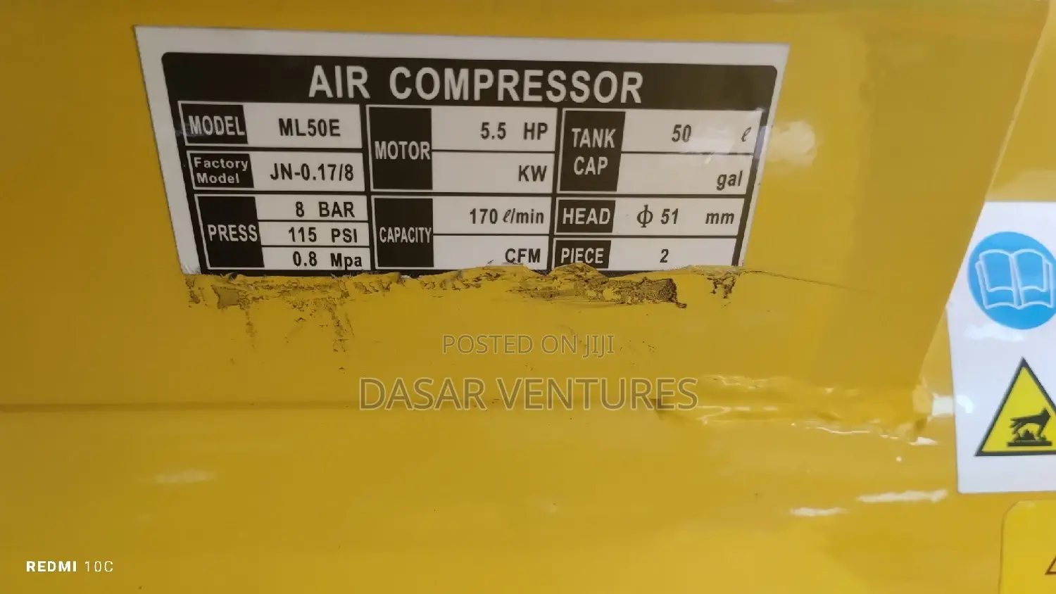 Air Compressor 50l Petrol Driven
