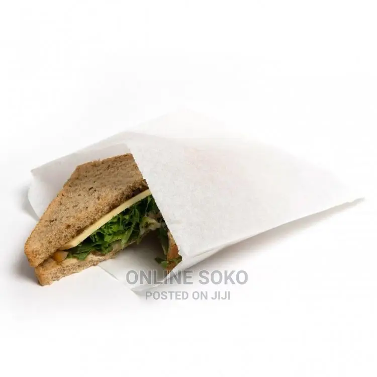 Greaseproof Flat Paper Bags Pouches Takeaway Food–100 PCS