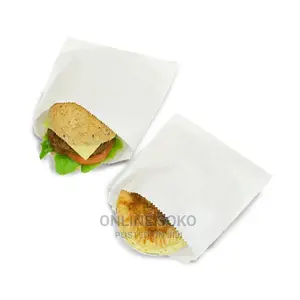 Greaseproof Flat Paper Bags Pouches Takeaway Food–100 PCS