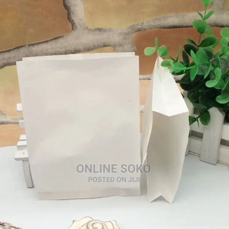 Greaseproof Flat Paper Bags Pouches Takeaway Food–100 PCS