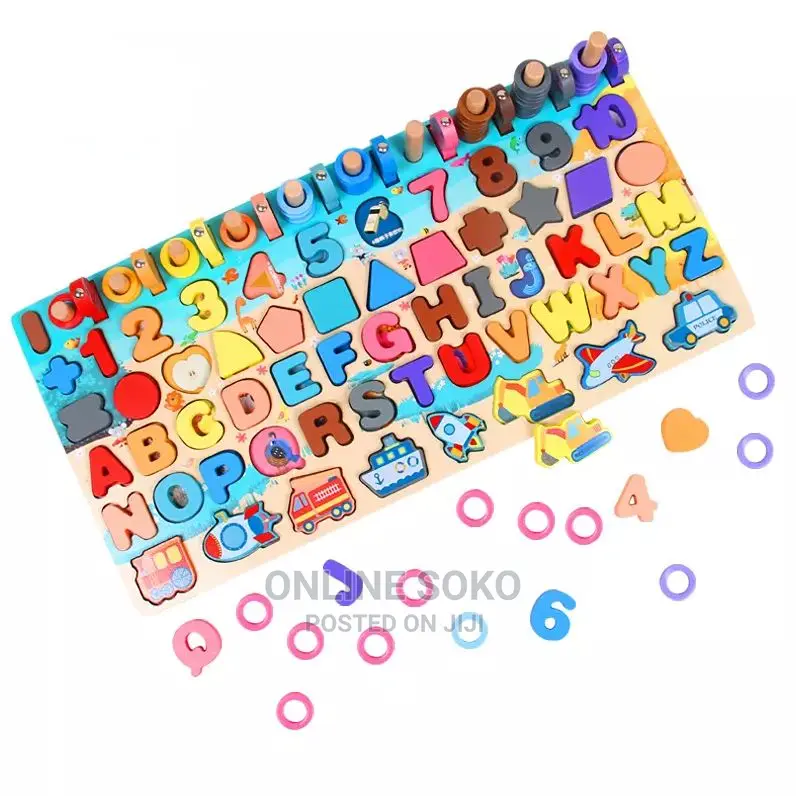Kids Montessori Educational Toy Wooden Board Jigsaw Puzzle