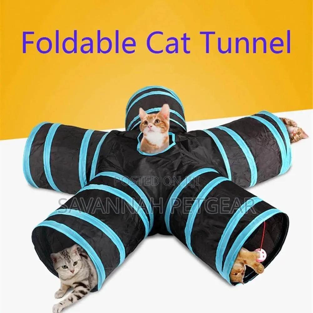 Foldable 5-Way Tunnel Play Cat Toy
