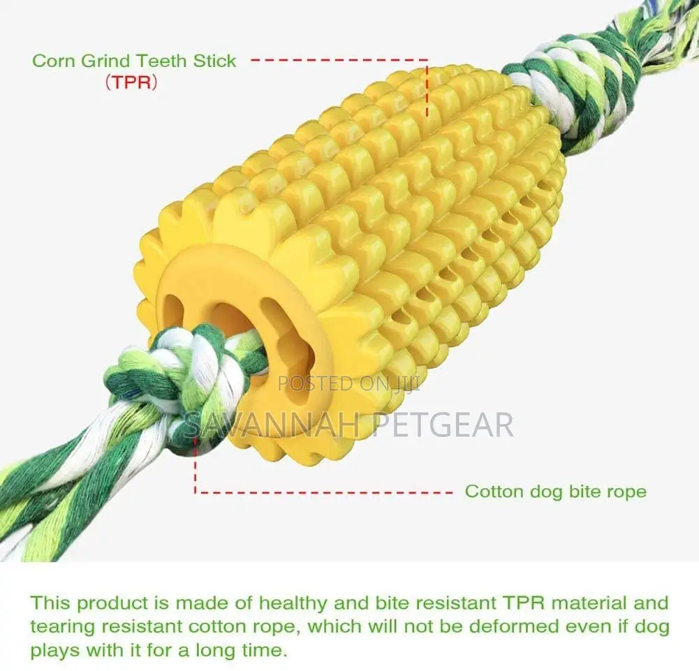 Corn Dog Chew Toy, Extra Tough for Aggressive Chewers