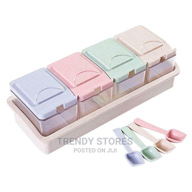 4 Slots Spice Storage With 4 Spoons - thumbnail 3