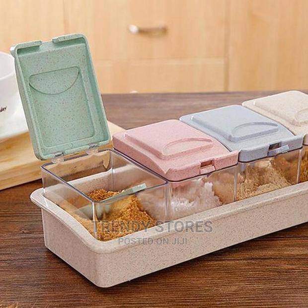 4 Slots Spice Storage With 4 Spoons - thumbnail 2