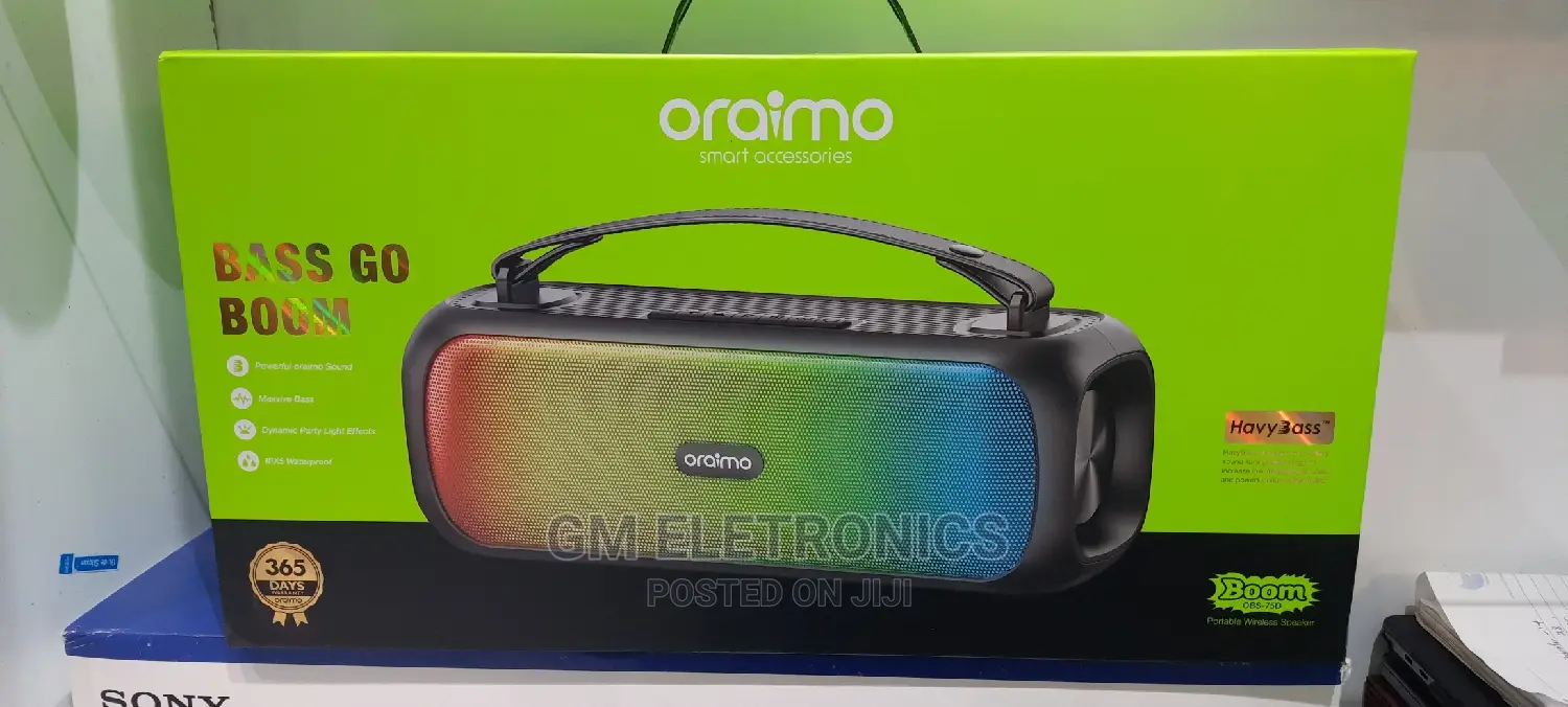 Oraimo Heavy Bass Portable Bluetooth Speaker.