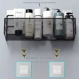 Wall-Mounted Bathroom Shelf Shower Shampoo Rack