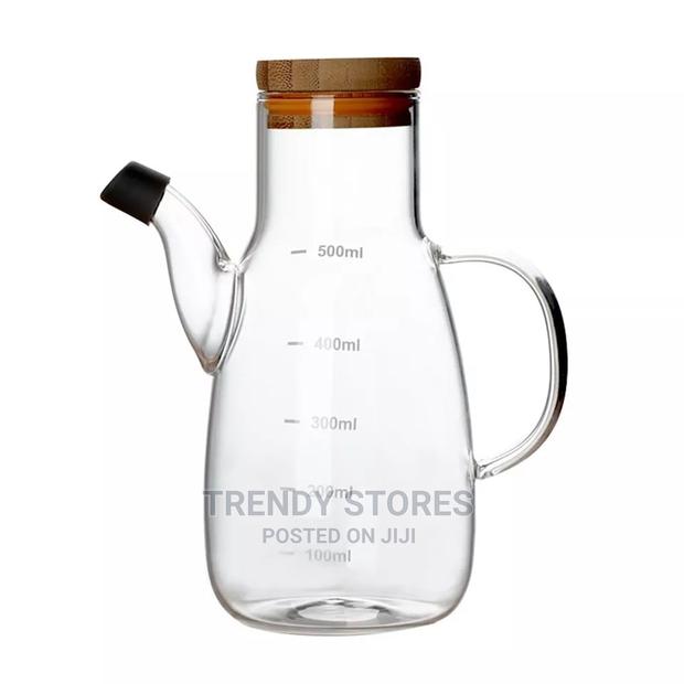 500ml Transparent Glass Oil Bottle Jar - thumbnail 4