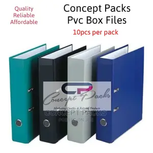 Assorted PVC Coloured Box Files - 10pcs Per Pack X 350= 3500