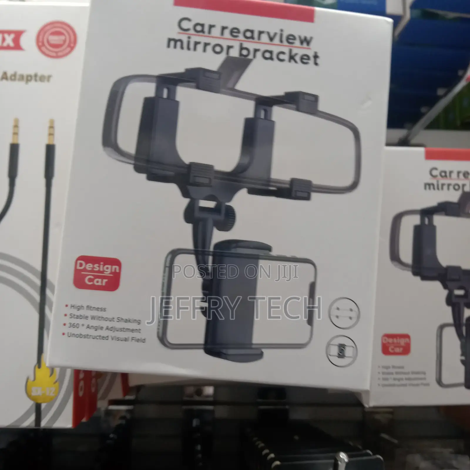 Universal Car Rear View Mirror Phone Bracket