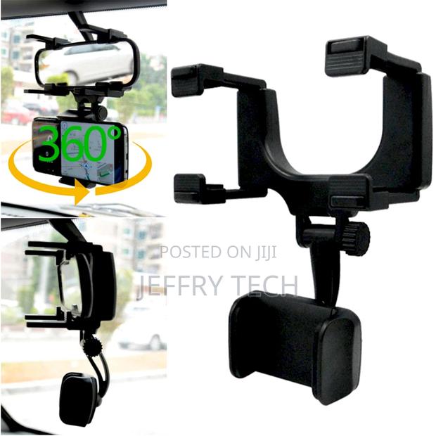 Universal Car Rear View Mirror Phone Bracket - thumbnail 4