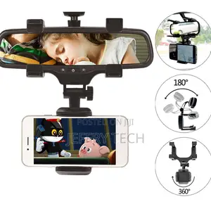Universal Car Rear View Mirror Phone Bracket