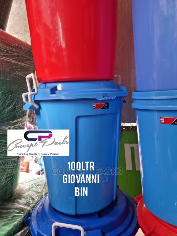 100 Litres Giovanni Plastic Bin. With Handles. - main view