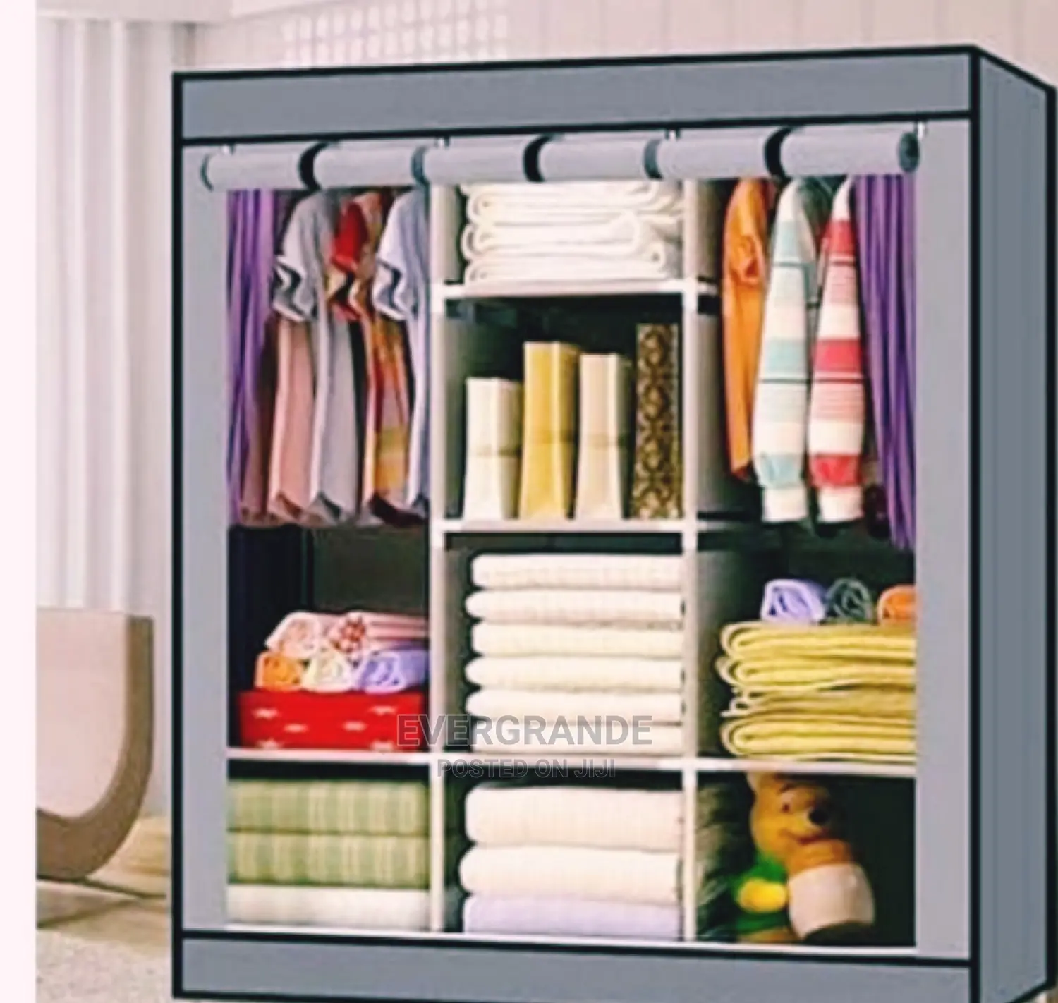 Affordable 3 Column Metallic Wardrobe.