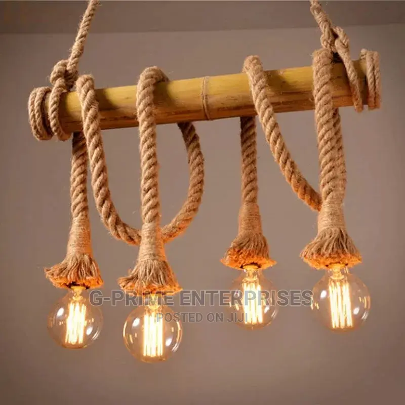 Bamboo Rope Chandelier Pendant