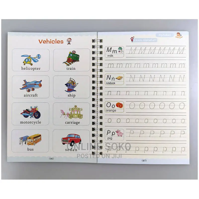 Kids Reusable Sank Magic Book Pen Control Practice Copybook