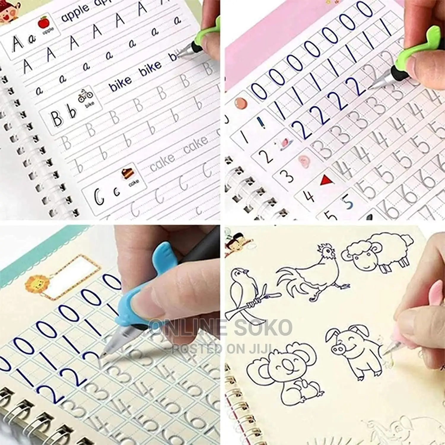 Kids Reusable Sank Magic Book Pen Control Practice Copybook
