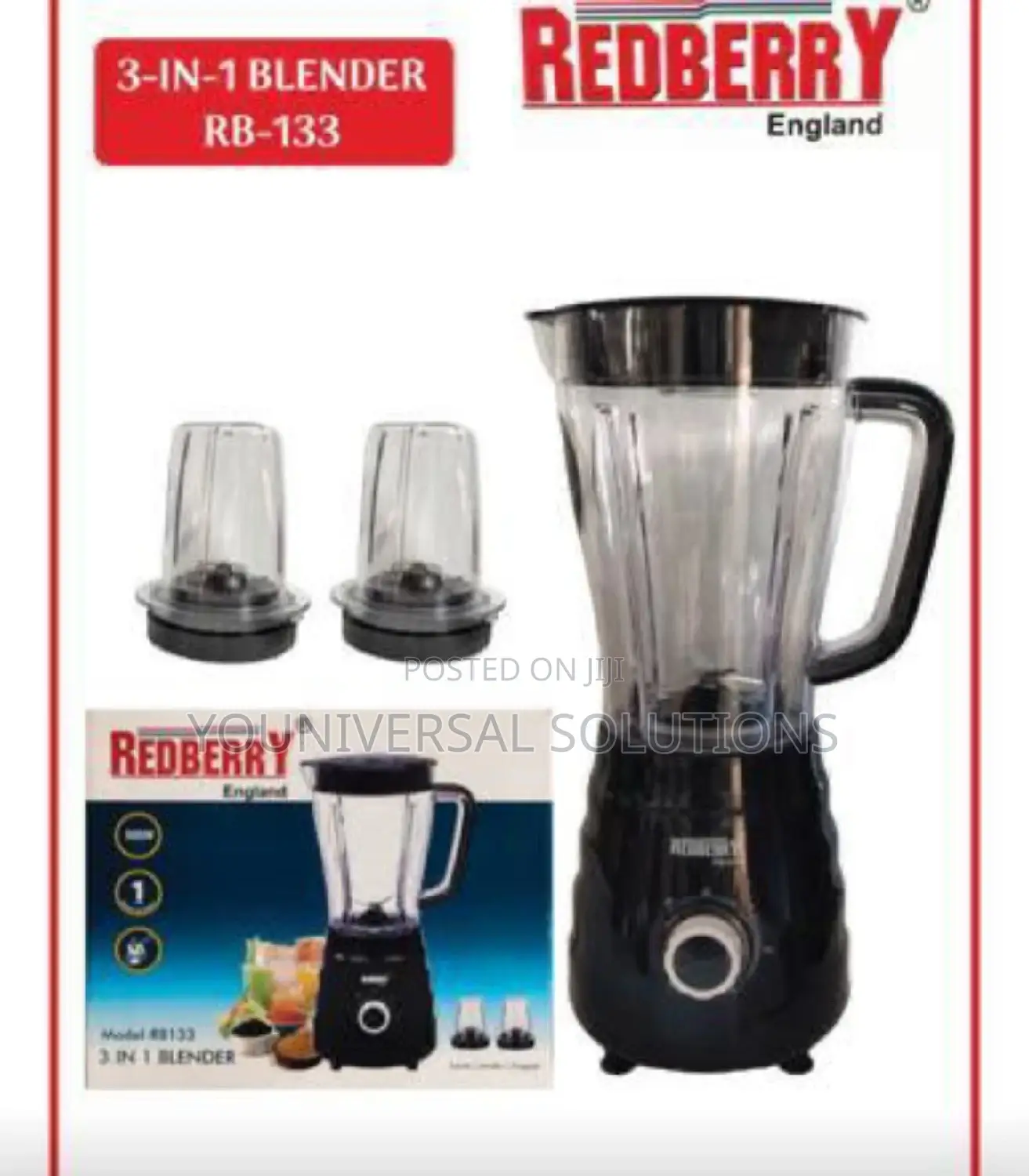 Black 3in1 Redberry Blender