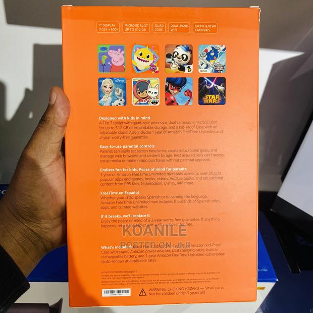 New Amazon Fire 7 Kids Edition 2019 16 GB Blue - thumbnail 2
