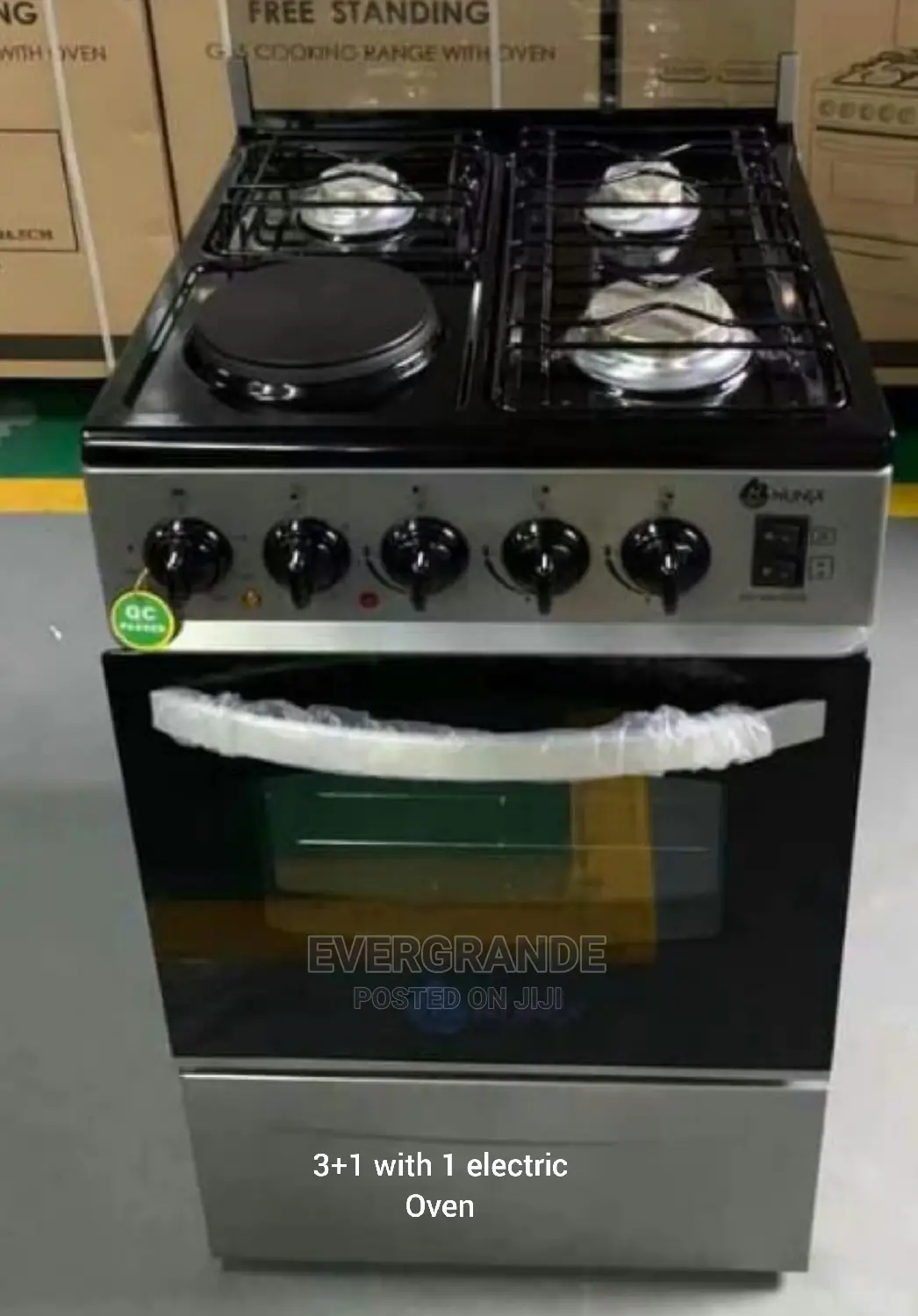 3+1 Standing Cooker With Electric Oven 3+1