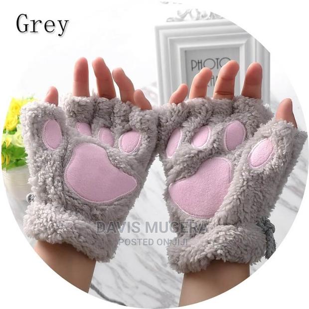Women Warm Paws Fingerless Gloves - main view