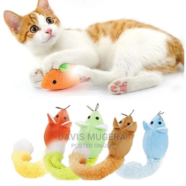 Long Tail Mouse Plush Cat Toy With Catnip - main view