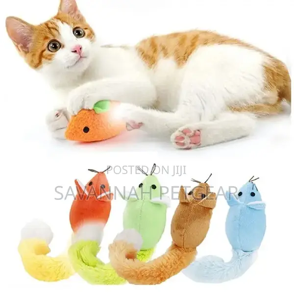 Long Tail Mouse Plush Cat Toy With Catnip