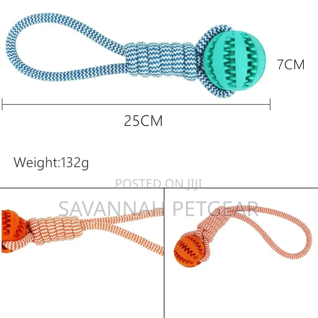 Braid Rope Dog Toy With Treat Ball