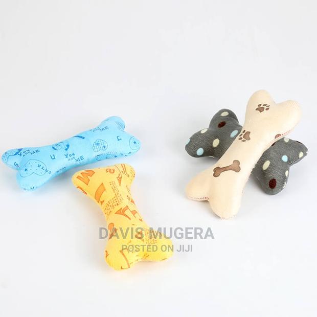 Fabric Bone Plush Dog Toy - main view