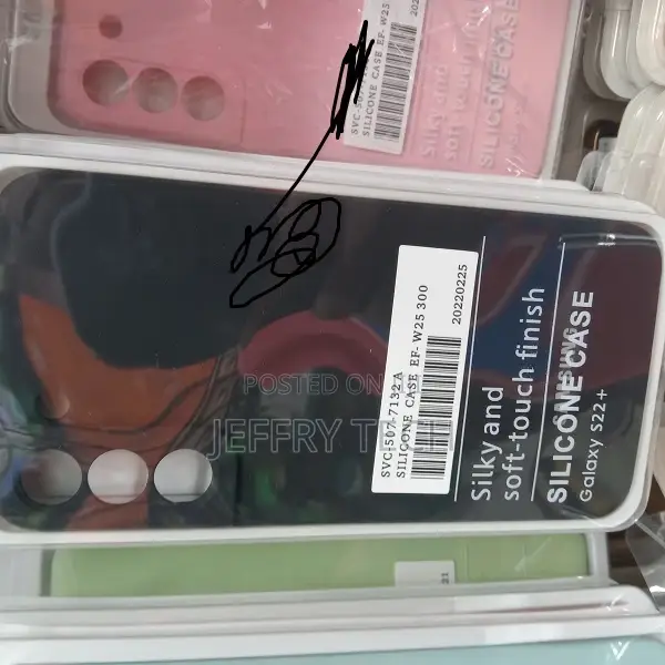 Silicone Case for Samsung S22 Plus Cover Matt Black