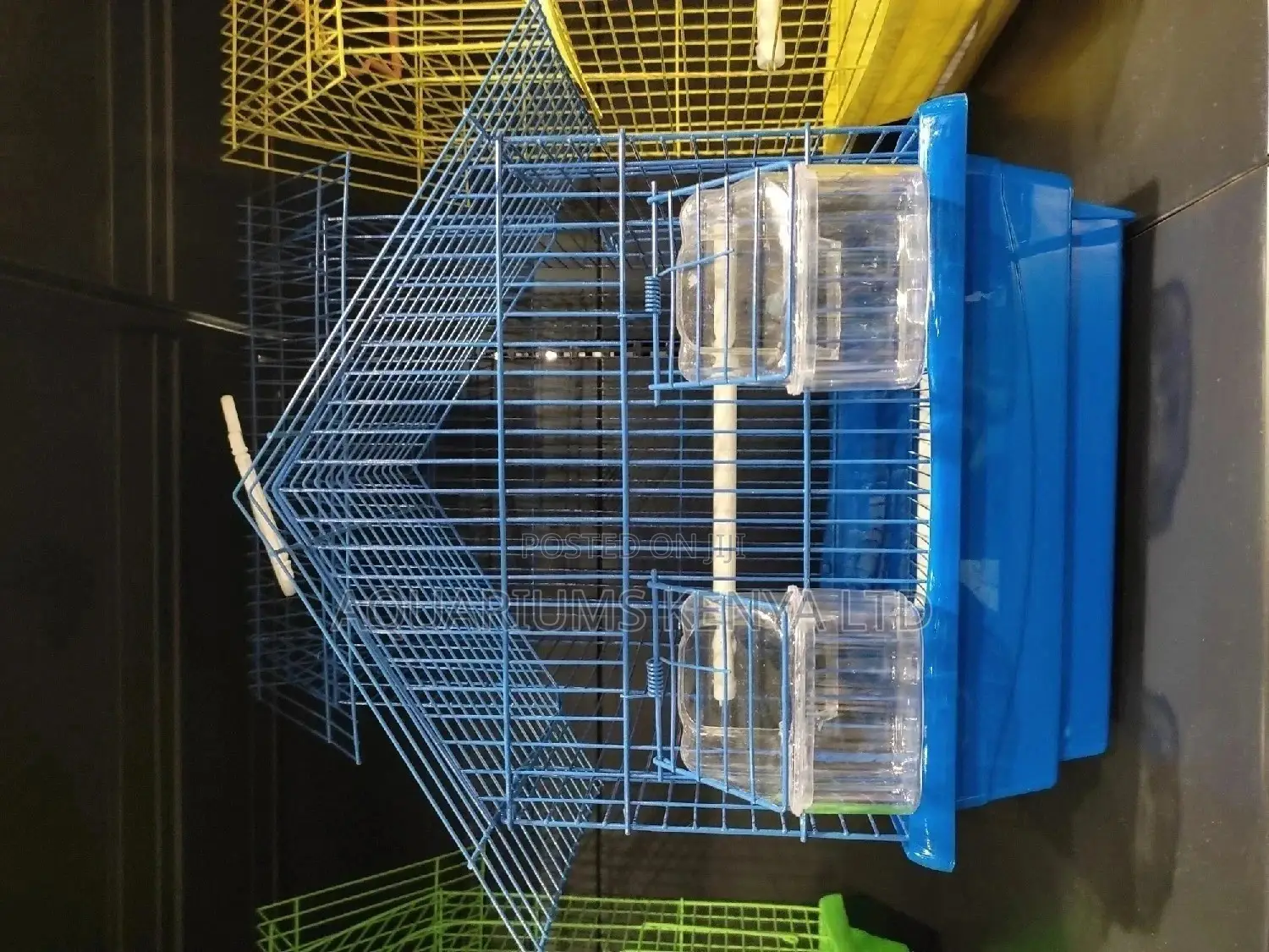 Blue ,2 Feeder , Parrot Cage,Bird Cage
