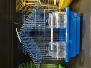 Blue ,2 Feeder , Parrot Cage,Bird Cage