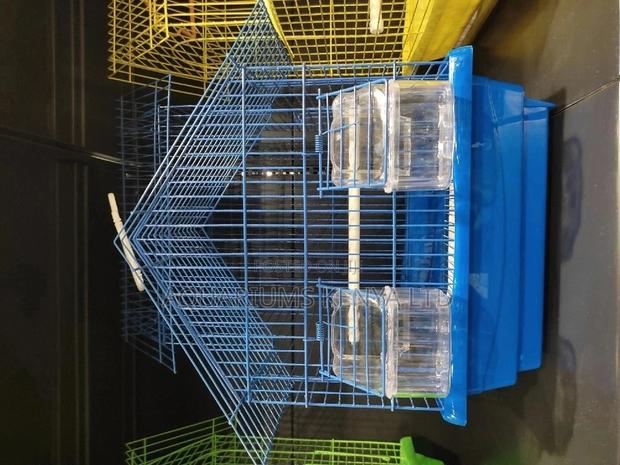 Blue ,2 Feeder , Parrot Cage,Bird Cage - main view